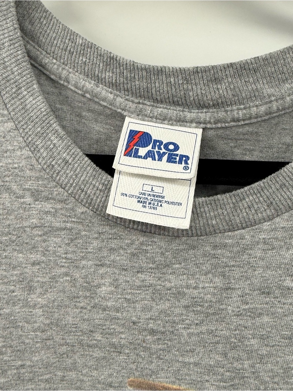 Pro Player Gray Baseball Graphic Tee with Blue Accents - Picture 3 of 7